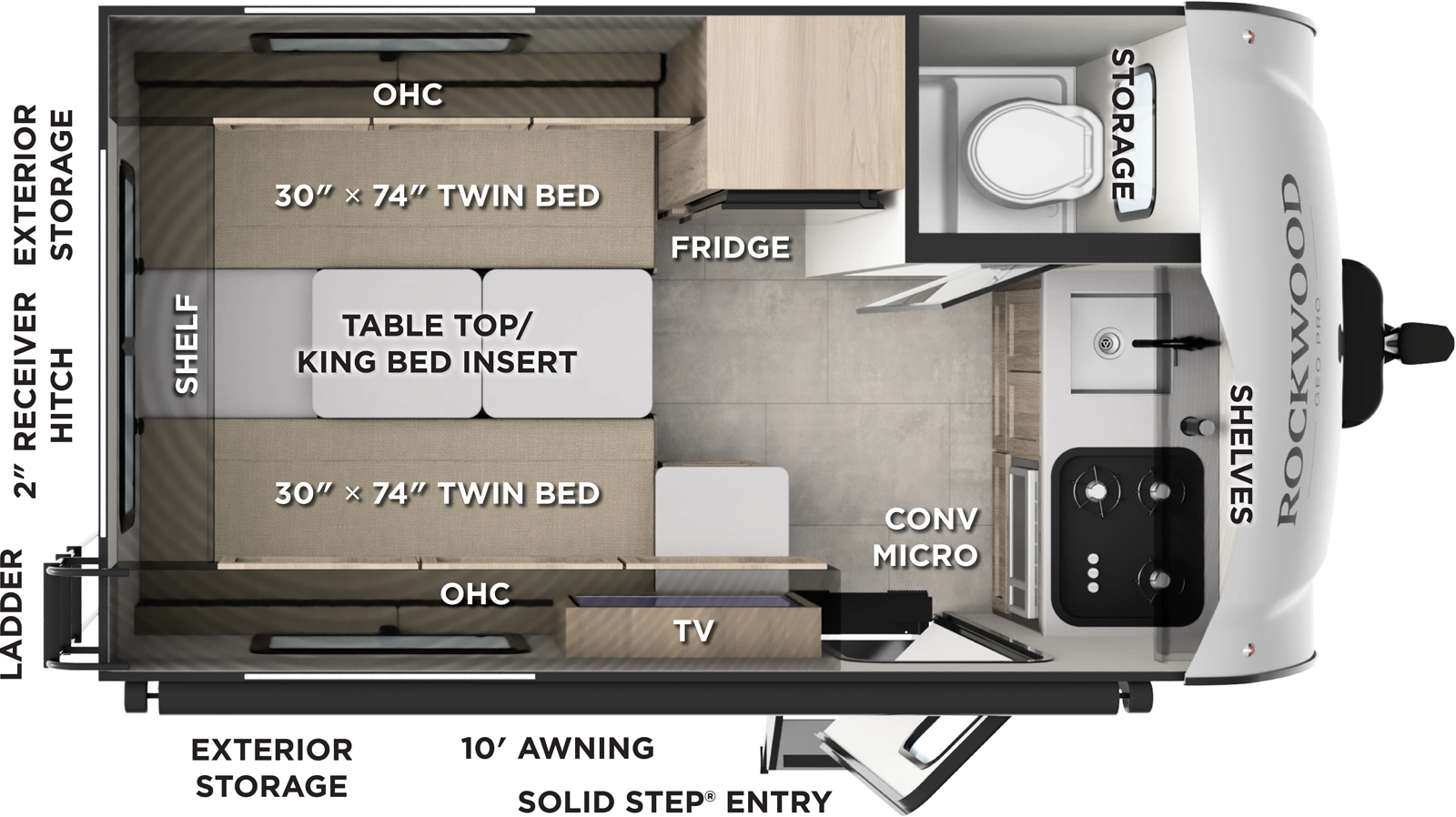 Rockwood Geo Pro G15TB Floorplan